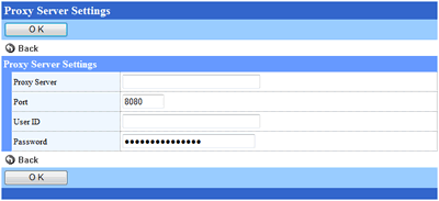 Proxy Server Settings