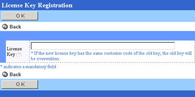 License Key Registration