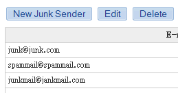Edit Junk Senders