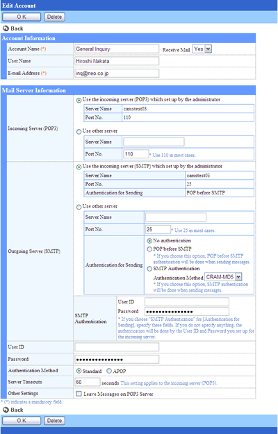 Account Information