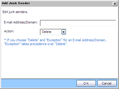 Add Junk Sender