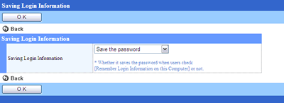 Saving Login Information