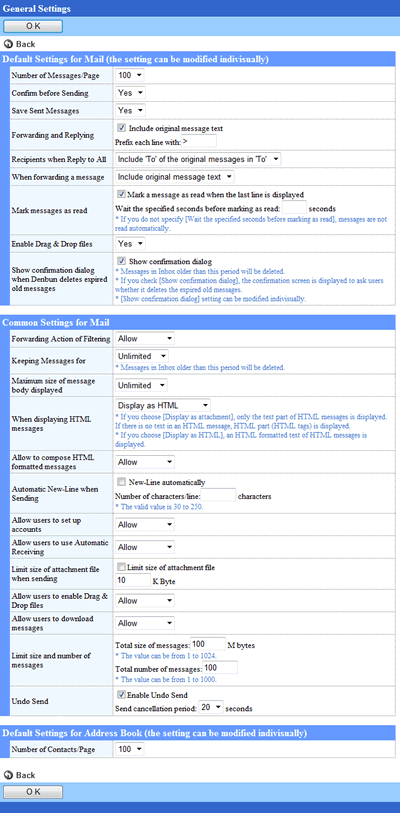 General Settings