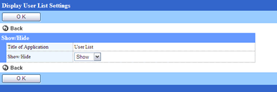 Display User List Settings